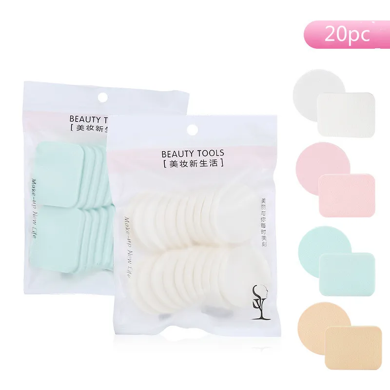 

20pcs Wet And Dry Use Makeup Sponge Powder Puff Foundation Cosmetic Facial Sponges Soft Powder Puff For BB Cream Blush
