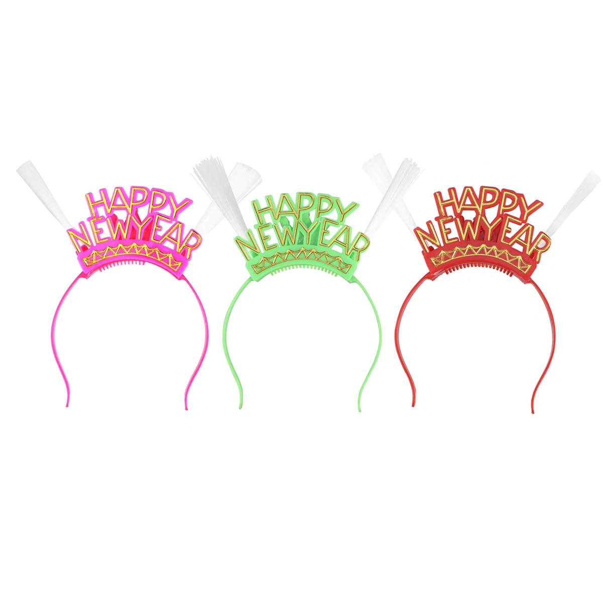 3pcs Random Color Рождественское нарядное платье, светодиодный светильник, Новогодняя блестящая повязка на голову, рождественские и Пасхальные вечерние костюмы, детский подарок, A30 - Цвет: 3pcs Random Color