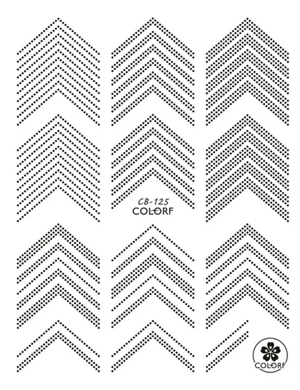 5sheet Colorful Black/White Japanese Nail Stickers Designs Gummed 3D Nail Art Stickers Decals Makep Art Decorations CB124-128 - Color: CB125 5 sheet Black