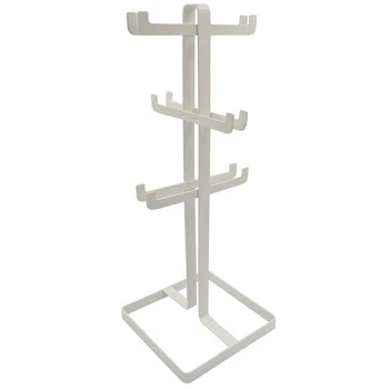 

Coffee Mug/Cup Tree Stand- Wine Glass/Jewelry Organizer-White Metal