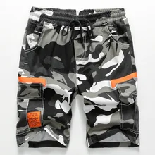 Укороченные штаны для мальчиков камуфляжные летние тонкие детские штаны средней длины свободные рабочие штаны для больших мальчиков Guangdong