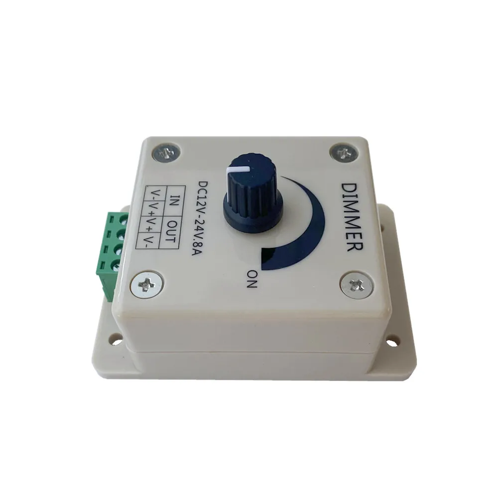 ECLH LED Dimmer Switch 12-24V Voltage Regulator 8A Adjustable Controller Light Power Supply for LED Lamp Strip Light led dimmer switch,led strip controller,smart dimmer switch,led strip switch,led string dimmer,led dimmer controller,lamp dimmer,voltage regulator