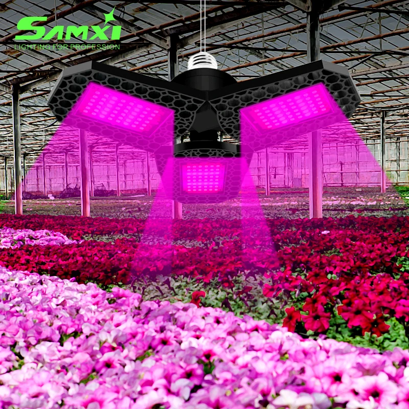 Foldable E27 Led Grow Light Full Spectrum Lamp for Hydroponics Plant Veg Flower