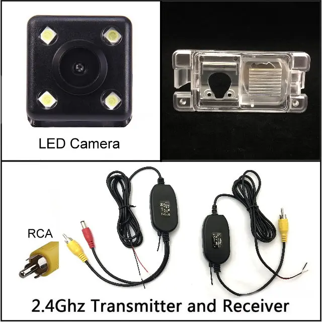 wireless n 4 LED Для Mitsubishi Pajero TR4/iO/Pinin HD CCD Автомобильная реверсивная резервная парковочная камера заднего вида ночного видения - Название цвета: wireless n 4 LED