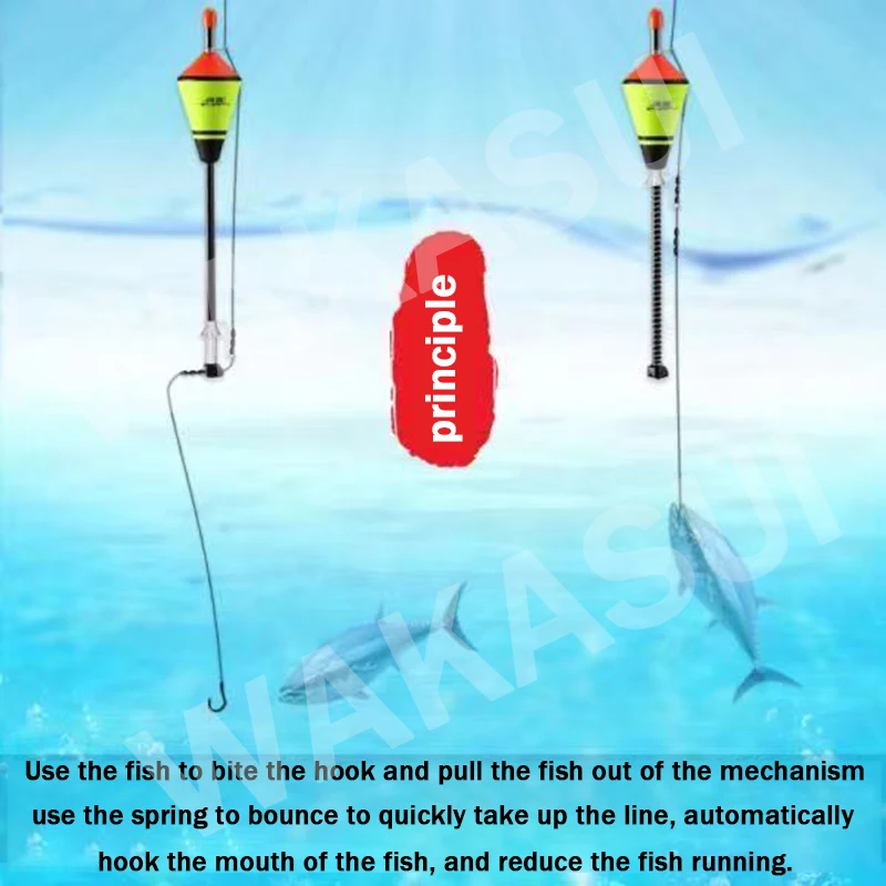 Spring Automatic Fishing Float Bite Alarm Alert Portable Long Angling Sea  Carp Fishing Bobber Set Tackle Tools Gear for Fish T4