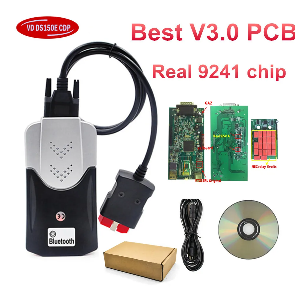Лучший V3.0 PCB 2018.R0 2017 3 R3 V3 с 21 реле 9241 чип RT232RL для Delphis vd ds150e cdp Bluetooth tcs pro plus |
