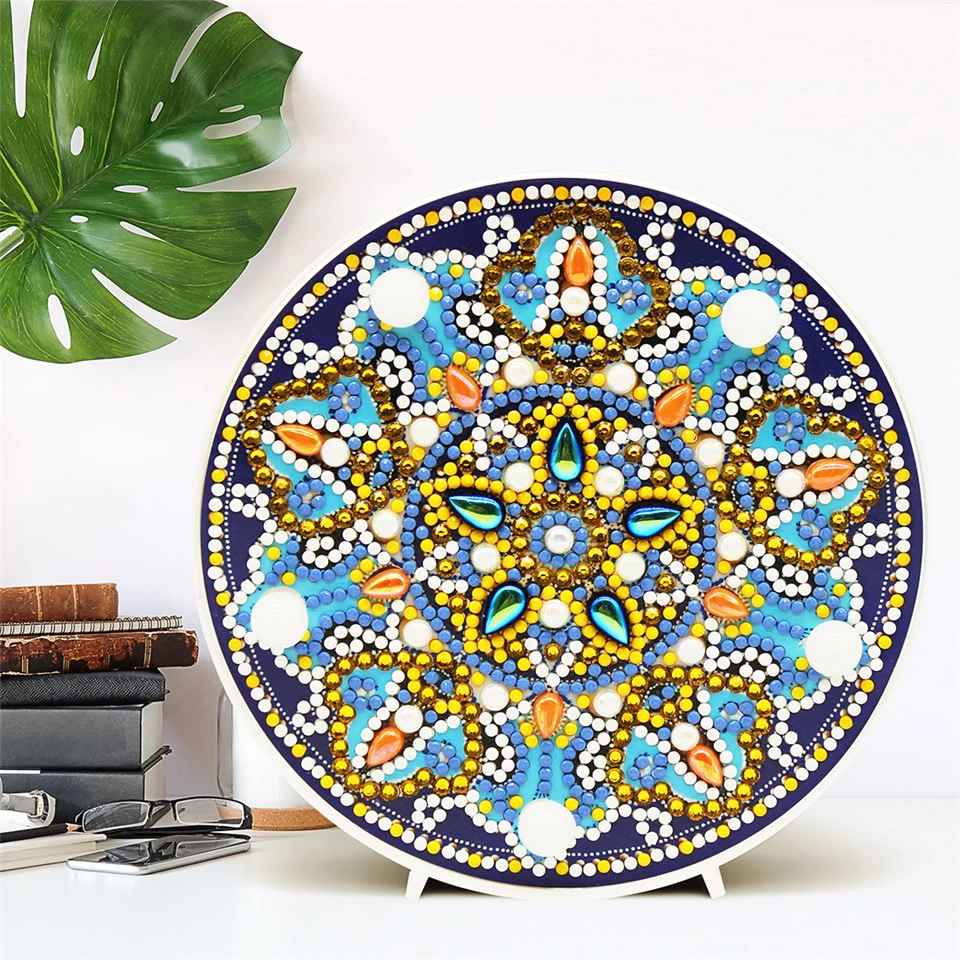 

AZQSD 5D DIY LED Mandala Diamond Painting Lamp Rhinestone Embroidery Special Shaped Night Light Home Decor
