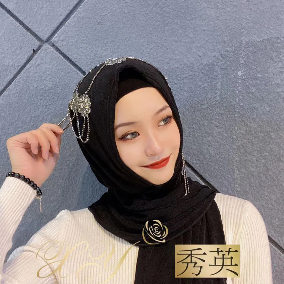 Простой стиль мусульманских женщин треугольник готов носить удобный хиджаб - Цвет: C