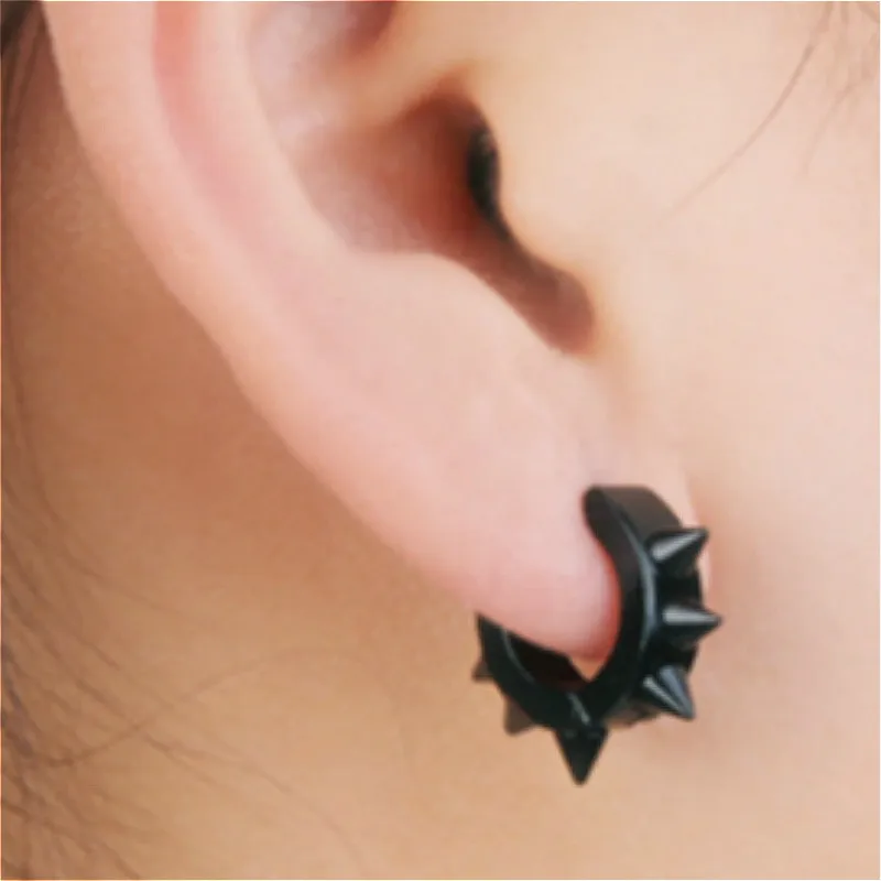 Мужские Серьги клипсы в стиле панк ювелирные украшения форме шестерки с