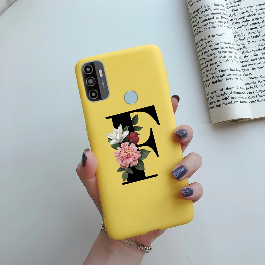 For OPPO A53S 2020 Case Letter Monogram Flower Soft Silicone Phone Back Cover For Oppo a53s 2020 A 53s A53 s Oppoa53 Cases Coque cases for oppo phones