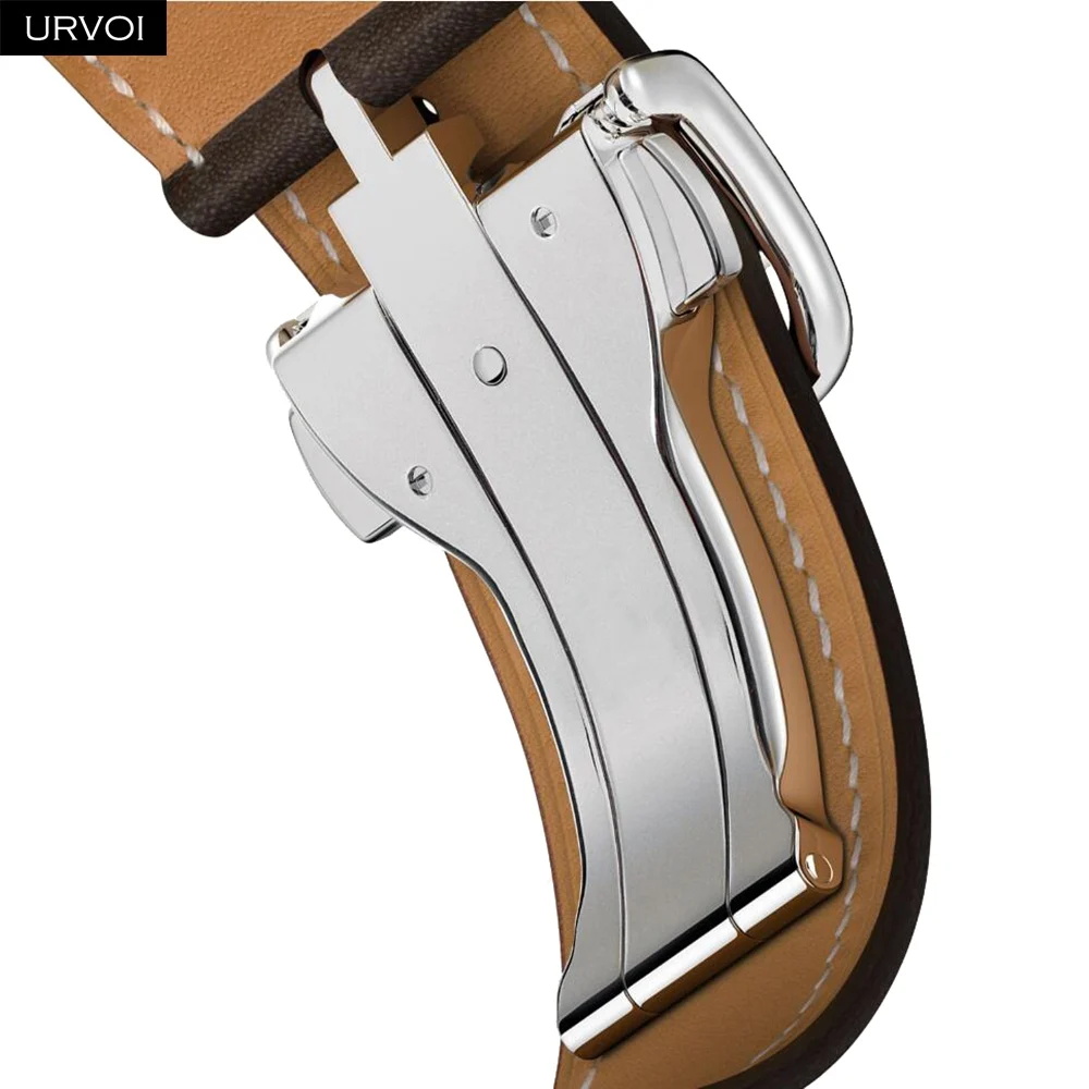 URVOI развертываемая застежка ремешок для наручных часов Apple Watch 6 5 4 3 2 1 SE iwatch ремень