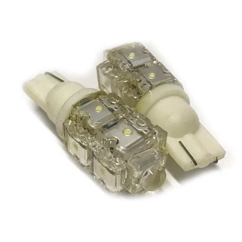 

CARALL ABC001F pair 2 Led lamps T10 with 9 Led F5 Flux color cold white 6000K 12V 1W