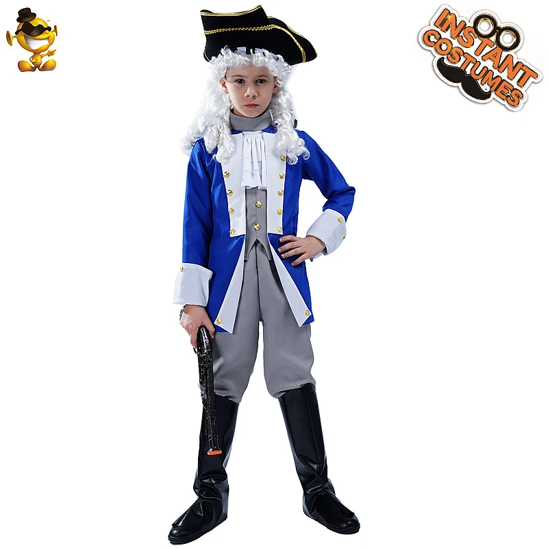 Purim/Детские костюмы в стиле колоний; костюмы для косплея; рождественские костюмы синего пирата для мальчиков; карнавальный костюм