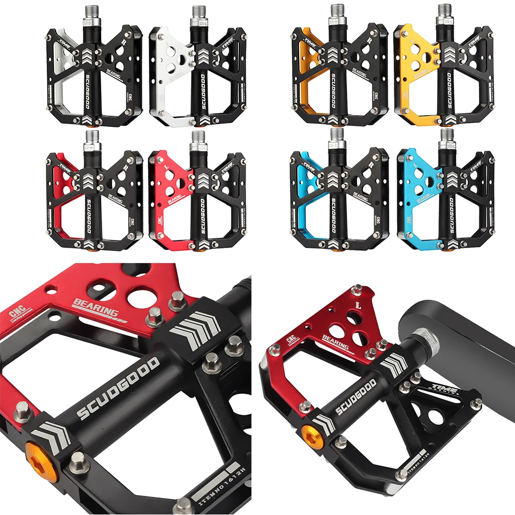 buy Perfeclan Non Slip Bike Pedals Mountain Bike Pedals Platform Bicycle Flat Alloy Pedal 9 16 Inch Bearings for Road BMX MTB Bikes
