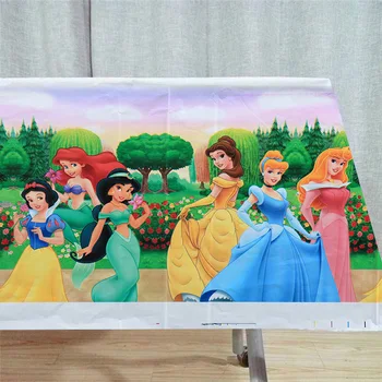 

108cm*180cm princess Ariel/Snow White/Belle/Cinderella/Jasmine/Aurora Princess TableCloth Kid Birthday Party Supplies Decoration