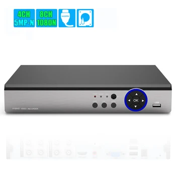 

USAFEQLO 4CH 8CH 1080P 5 in 1 DVR video recorder for AHD camera analog camera IP camera P2P NVR cctv system DVR H.264 VGA HDMI