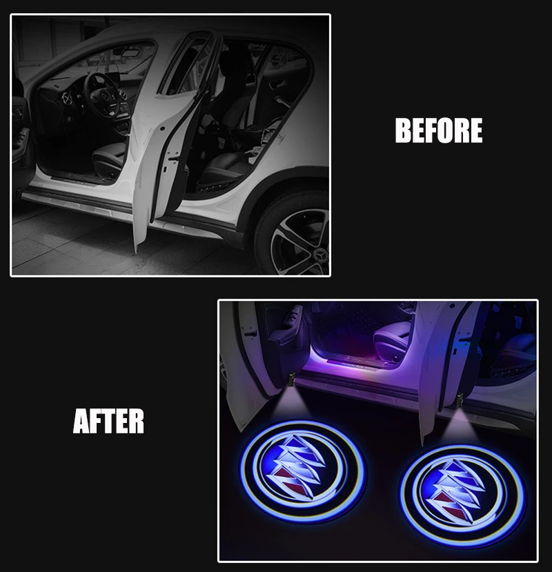 2X Автомобильный Универсальный беспроводной дверной светодиодный светильник с логотипом, проекционный светильник, лазерный светильник, DC 5 В, Автомобильный Дверной светильник, аксессуары для автомобиля