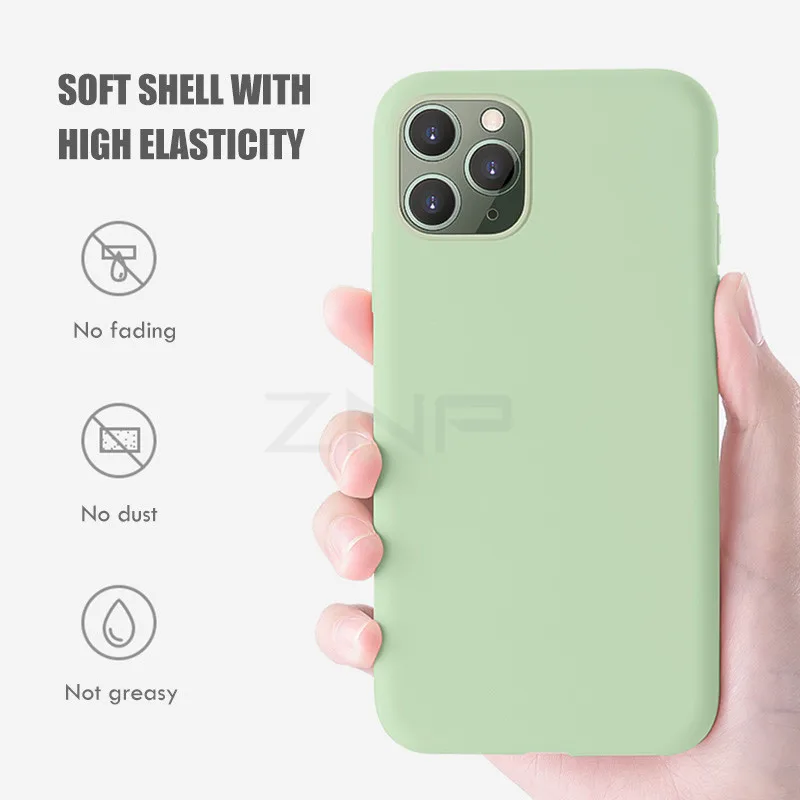 ZNP мягкий чехол для телефона для iPhone 7 8 6 6s Plus XR X жидкий силиконовый чехол карамельный цвет Coque чехол для iPhone xr 11 Pro X Xs Max