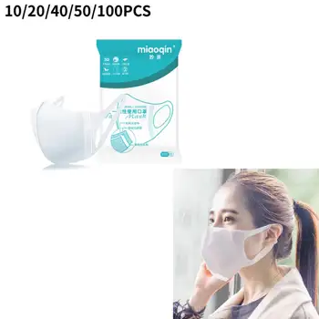 

10/20/40/50/100PCS Mask 3 Layer Ply Filter Mouth Cover Face Masks Safe Disposable Nonwove Shield Woman Man Adult with Earmuff