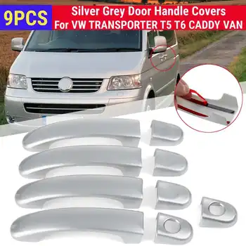 

9PCS Car Exterior Dooor Handle Covers Trim Set For VW T5 TRANSPORTER 2003-2015 For T6 2015-up For CADDY VANS 2004-2015