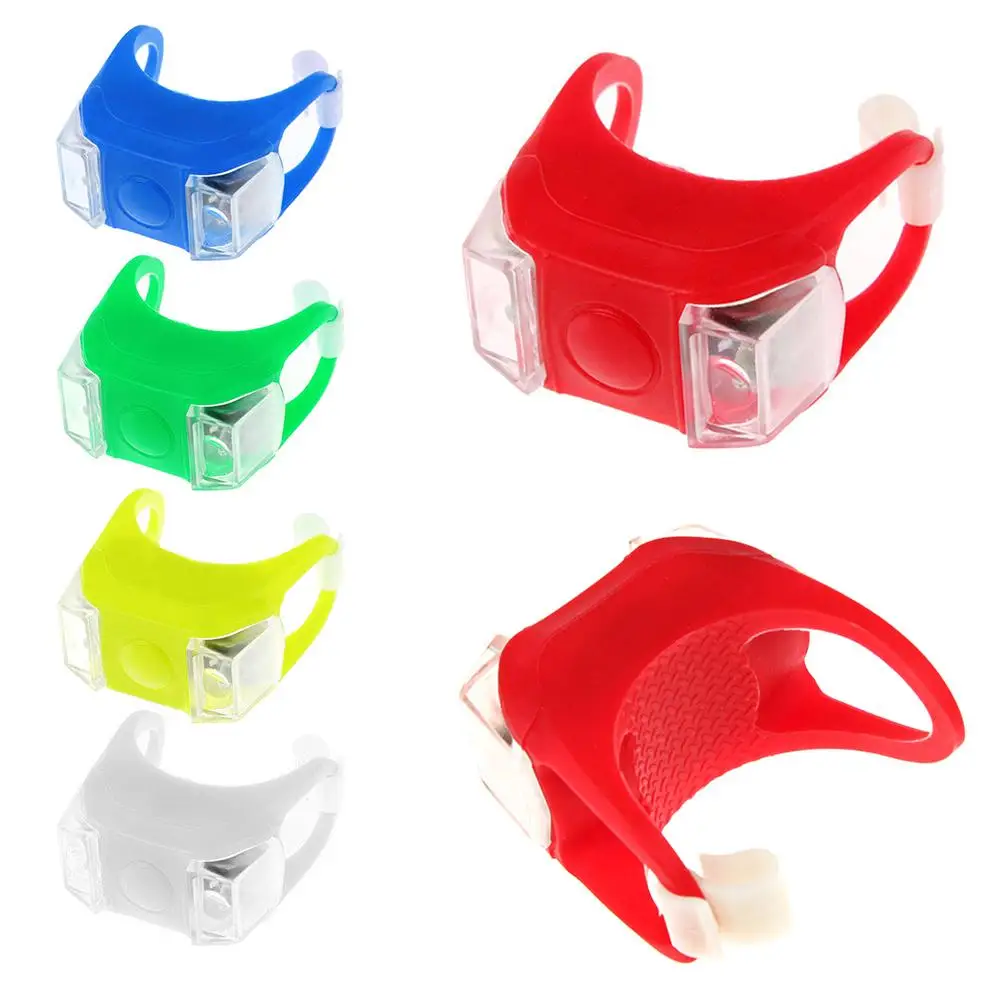 

Silicone Bicycle Bike Cycling Head Tail Rear Warning Safety LED Lamp Light Bulb New Chic