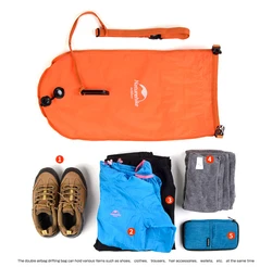 Naturehike 28L Inflatable Waterproof Swimming Bag Flotation Dry Waterproof For Drifting Three-Layer Snorkeling