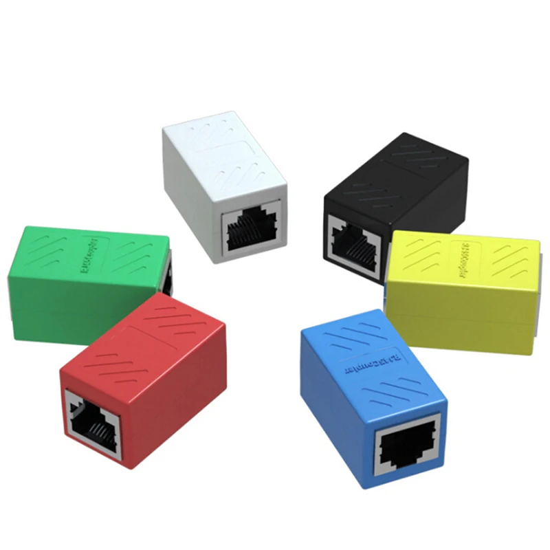 

1Pc RJ45 Connector Adapter For Cat7/6/5E 8P8C Network Extension for Ethernet Cable