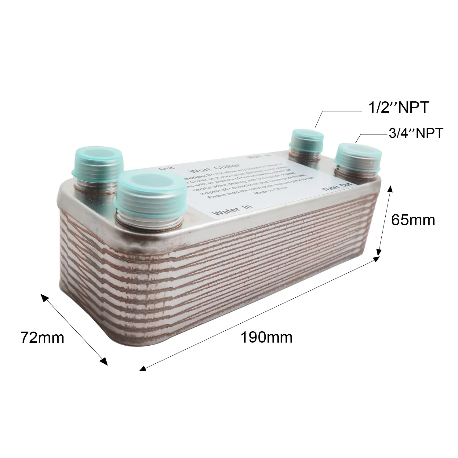 20 Plate Wort Chiller Stainless Steel 304 Home Brewing Chiller Heat