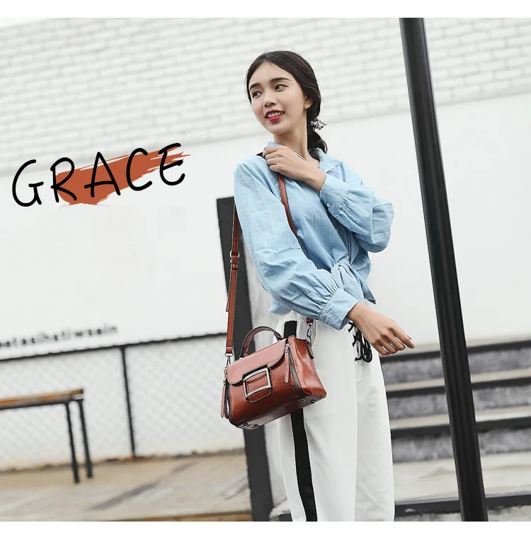 iqh Quality Womens Soft Oil Leather Handbags Female Vintage Crossbody bags for Women 2019 Black Tassel Shoulder Tote Lady Purse (3)