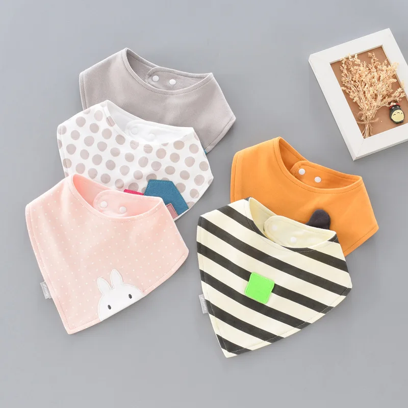 Korean Style Newborn Bibs Cartoon Modeling Children's Bib Triangle Scarf Drooling Saliva Towel Maternal and Child Supplies