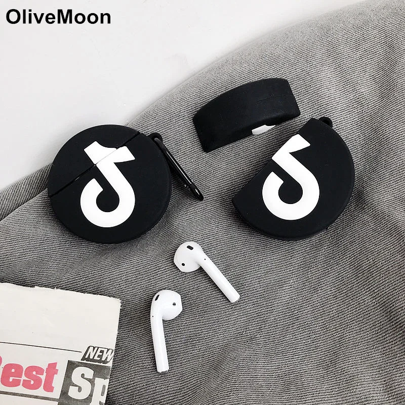 

Fashion Tik Tok Earphone Case For Airpods 1 2 Case Silicone Soft Bluetooth Headphone Case Cover Airpods 1 2 Charging Box