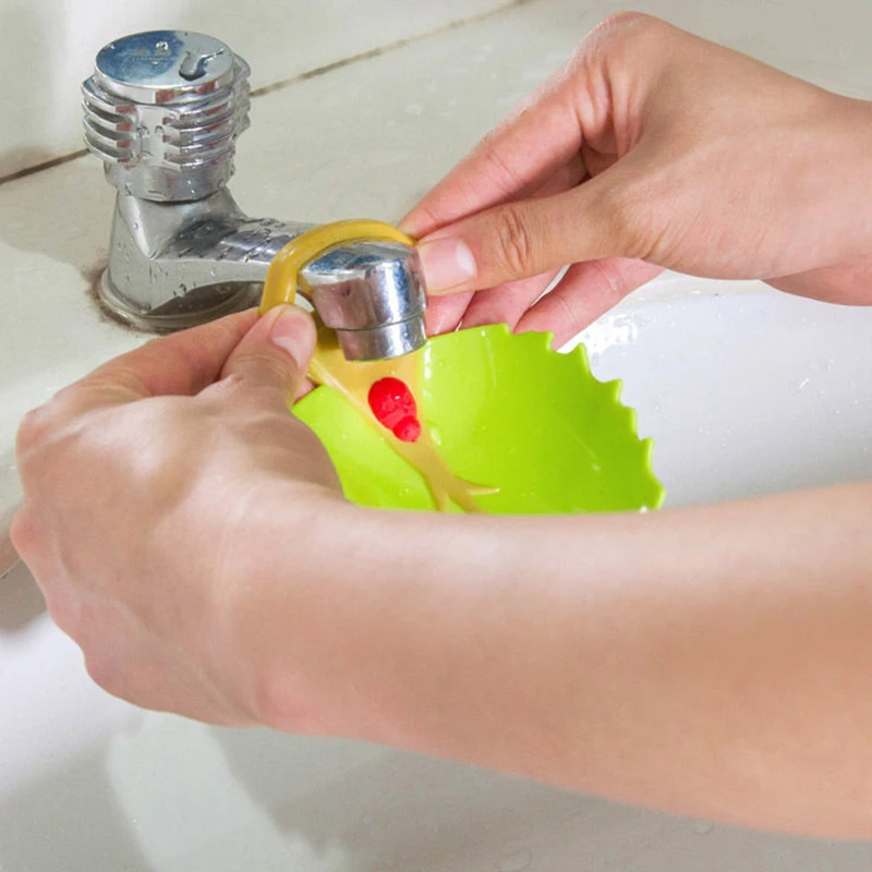 Water Tap Extension Sink Faucet Extender Children Washing Device Kids Bathroom Kitchen Sink Silicone Faucet Guide Drop