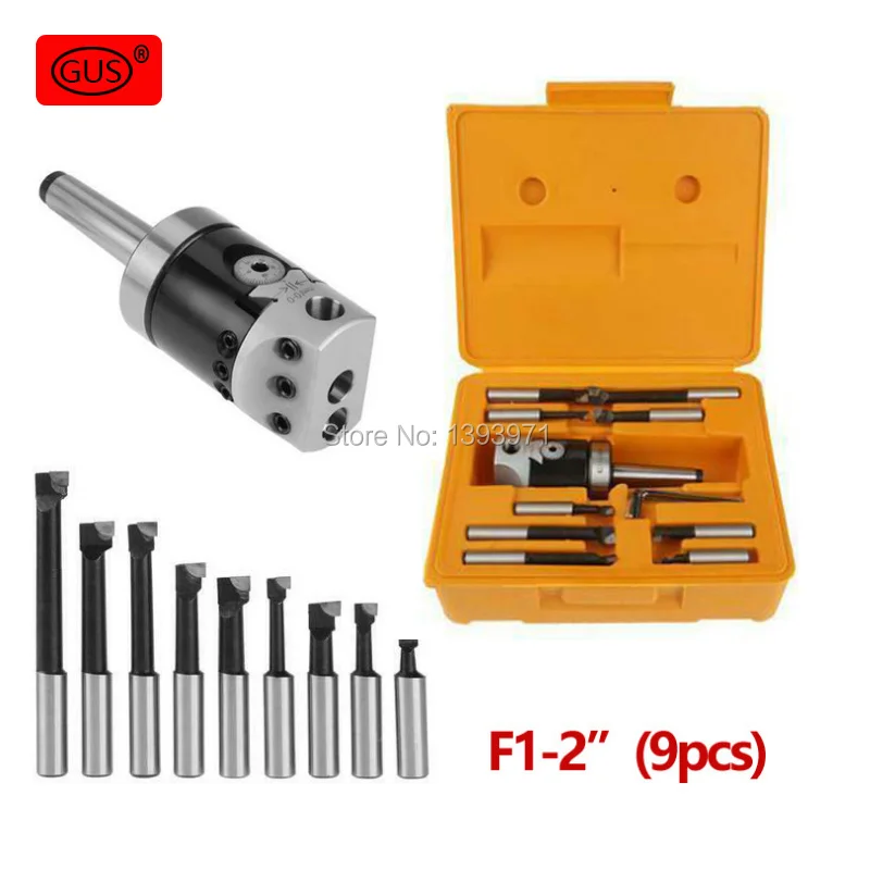 

GUS C20 straight shank, F1-12 50mm boring head with C20 20mm shank and 9pcs 12mm boring bars, boring head set