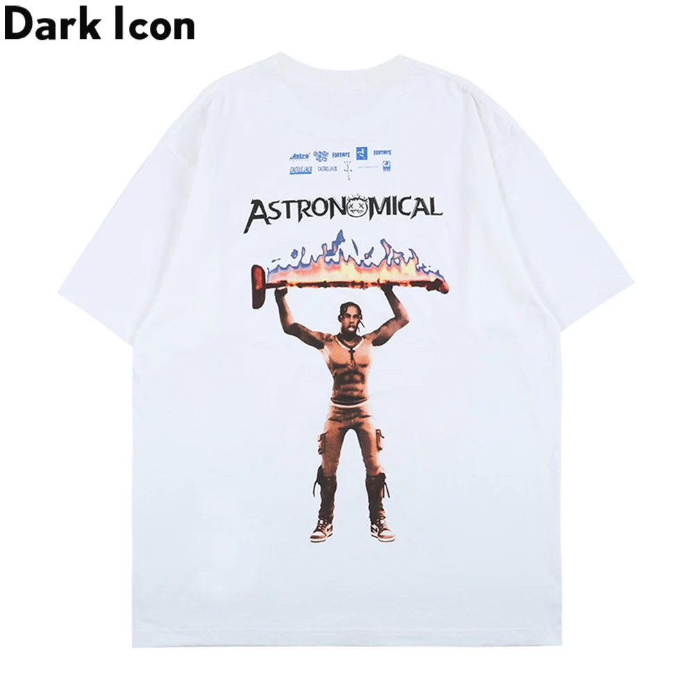 

Dark Icon Street Fashion Men's T Shirt Short Sleeve Summer Round Neck Hip Hop T-shirt Streetwear Male Top