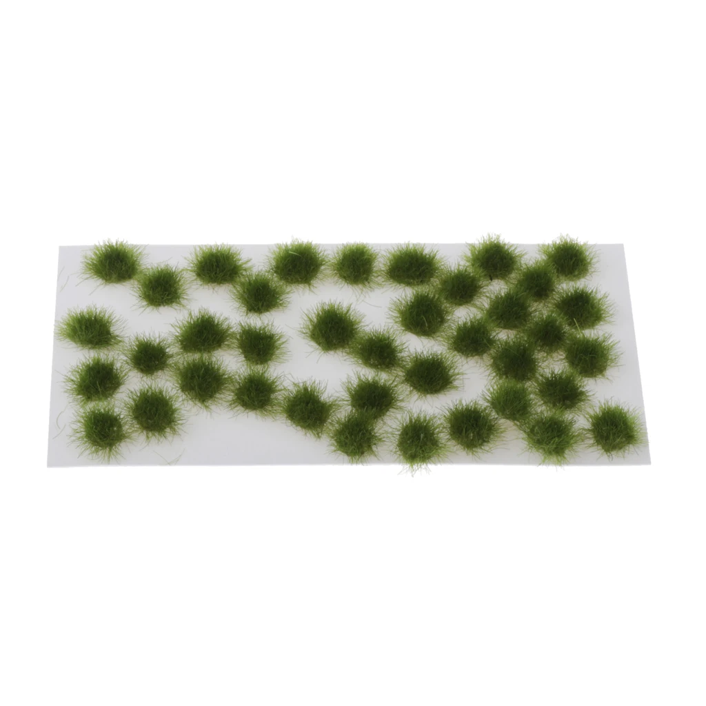 40 Pieces Static Grass Tuft 5mm Self Adhesive Static Grass Railway Artificial Grass Modeling Wargaming Terrain Model