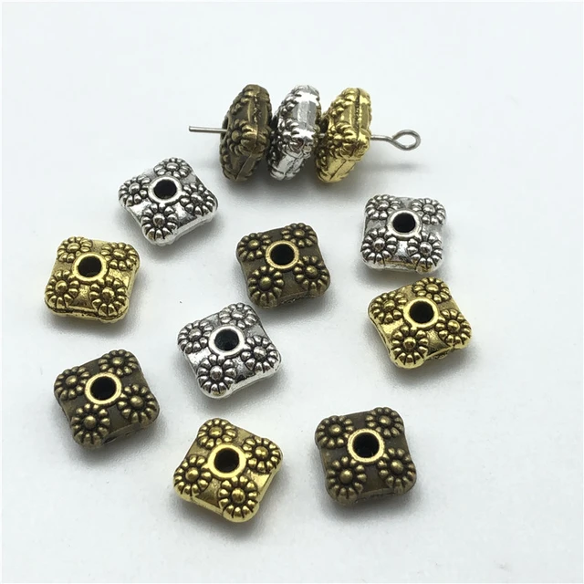 Tibetan Silver Metal Spacer Beads For Jewelry Making Big Hole 8-10mm Loose  Connector Findings Bracelet Necklace DIY Accessories - AliExpress