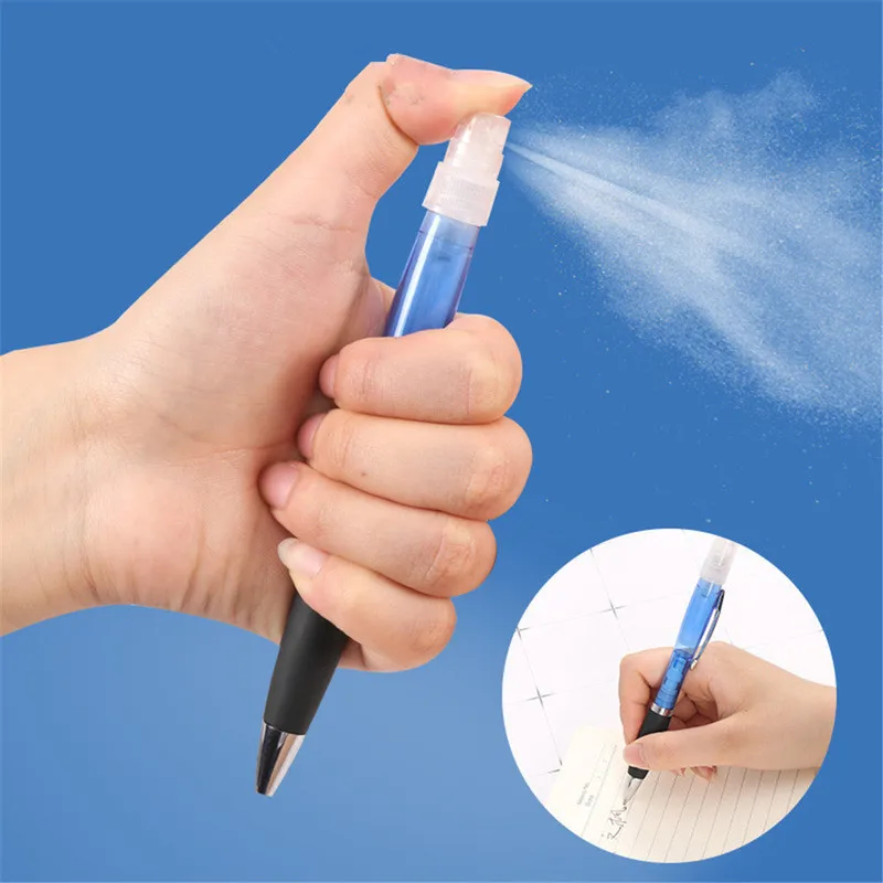 

Spray Rotating Ballpoint Pen Creative Student Multifun Gel Pens Writing Supplies Retractable Disinfectant Pen Office Accessories