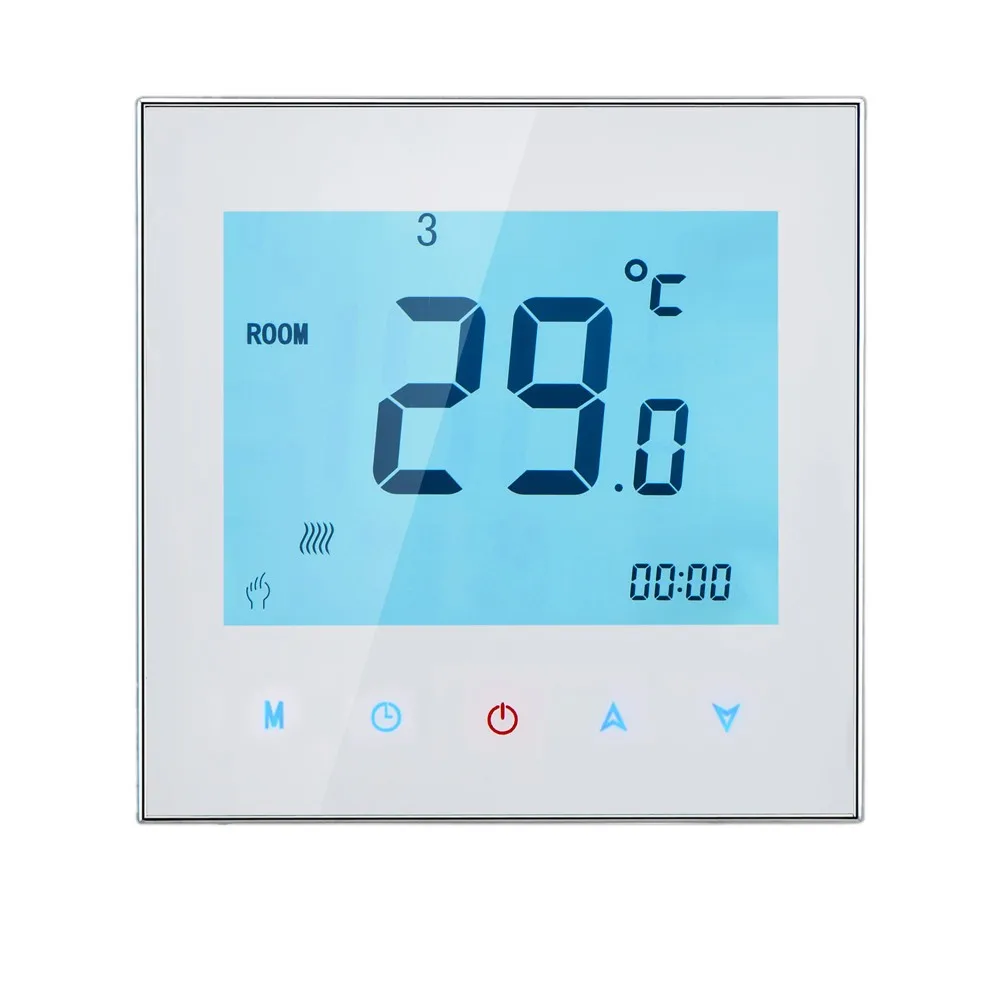 Программируемый домашний Термостат 110 V-230 V 3A для нагрева воды сенсорный ЖК-экран контроллер температуры