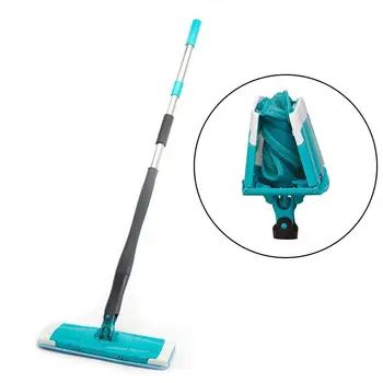 

360 Degree Spin Rotating Mop Free Hand-washing Reusable Flat Mops Hard Floor Cleaning Mop Twist Easy Bucket Microfiber Cleaner