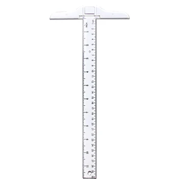 

T Ruler 12inch 30cm Transparent Plastic Layout Work T Ruler Drafting Supplies Measuring