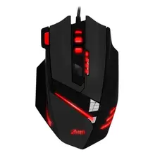 ZELOTES T-60 USB Проводная мышь 6 передач 7200 dpi регулируемые игровые оптические мыши 7 программируемых кнопок Игровые мыши для настольного ноутбука
