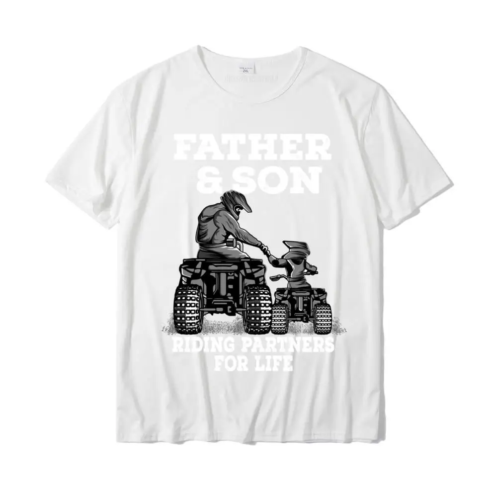 New Design Mens Tops Shirt Summer Printed On Tshirts All Cotton Short Sleeve Print Tops & Tees Round Collar Top Quality Quad Bike - Father and Son Riding Partners For Life ATV Gift Pullover Hoodie__27076 white