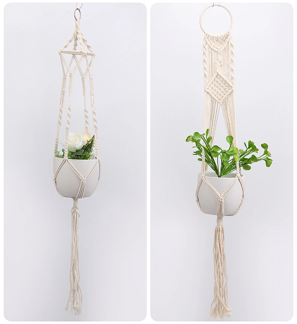 Fioriera sospesa vaso da fiori portavaso Macrame appendiabiti porta piante  da parete cesto appeso cesto di fiori decorazioni per balcone - AliExpress