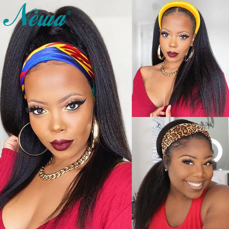 

Прямые искусственные бразильские человеческие волосы Newa Hair Yaki, парики для черных женщин, прямые искусственные волосы Yaki