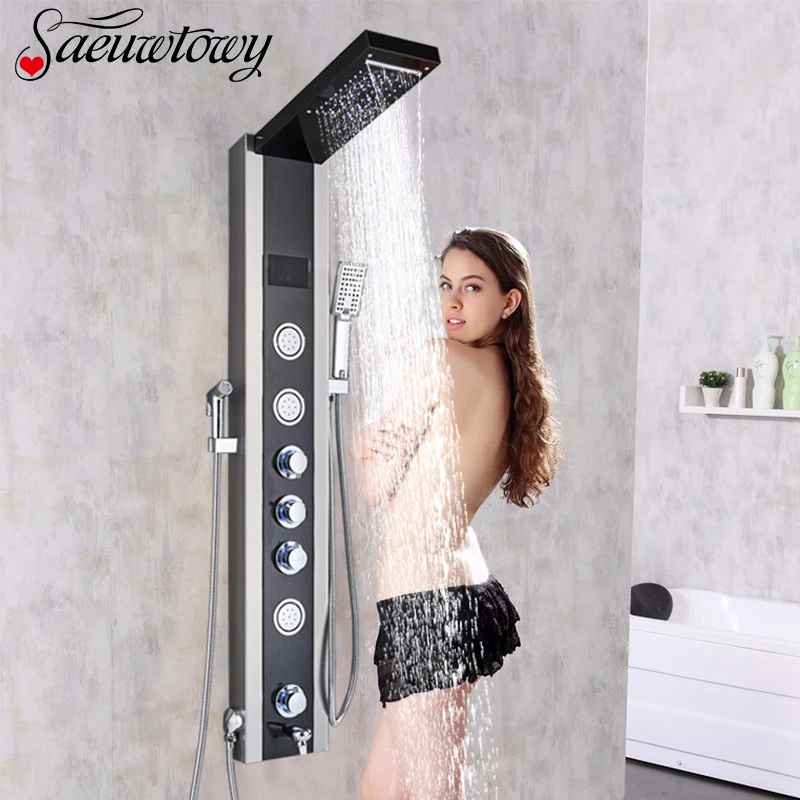 Душевая панель душевая колонка смеситель для ванны интеллектуальный дисплей