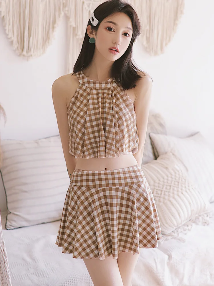

2019 New Style Graceful Conservative Chest Emphasizing Bikini Skirt Belly Covering Slimming Split Type Boxer Hot Springs Bathing
