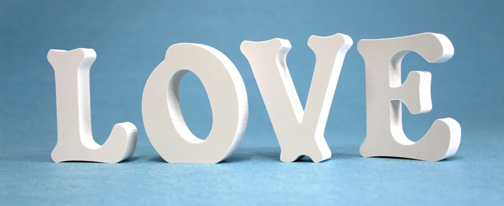 LOVE 12 мм толщина для свадебной вечеринки домашний декор из дерева деревянные буквы алфавит, цифры украшения DIY слово ручной работы - Цвет: LOVE