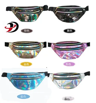

2020 new cross-border hot sale laser waist bag PU waist bag multi-function color shoulder messenger bag waist bag