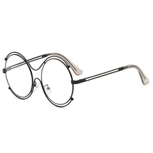 Прозрачные оправы для очков Модные Винтажные оптические оправы подарок круглый металлический ретро очки украшения для мужчин и женщин 1626OLO