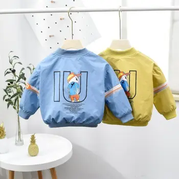 

INS HOT baby boys' jackets spring, autumn and winter 1-5 years old Cartoon print jacket baby jacket kids coats baseball uniform